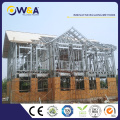 (WAS1008-46D)Luxury Beautiful Red Prefabricated Steel Frame Villas